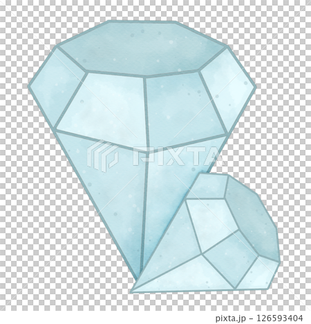 Diamonds cartoon watercolor Diamonds cartoon watercolor 126593404