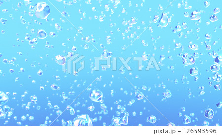 水中の泡 - ブルー 126593596