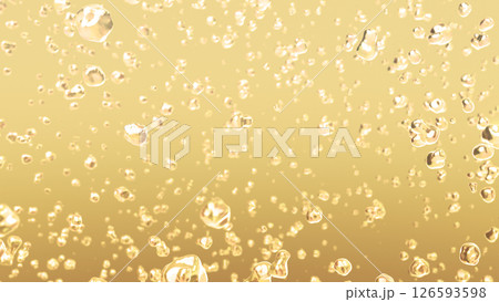 水中の泡 - シャンパンゴールド 126593598