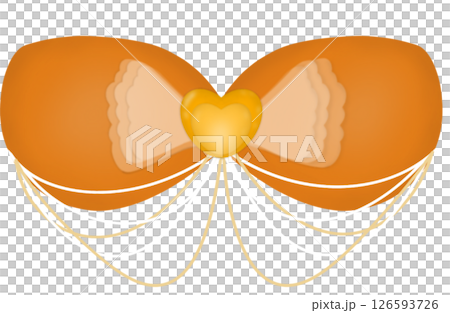 red heart with ribbon 126593726