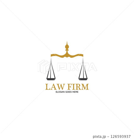 Law Firm logo and icon design template-vector Law Firm logo and icon design template-vector 126593937