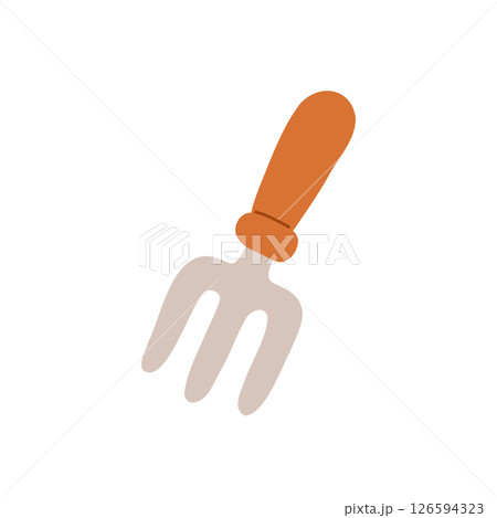 The Garden Fork Tool is essential for cultivating soil and growing healthy plants effectively Vector illustration 126594323
