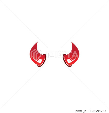 Devil horn vector icon logo design illustration template Devil horn vector icon logo design illustration template 126594783