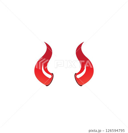 Devil horn vector icon logo design illustration template Devil horn vector icon logo design illustration template 126594795