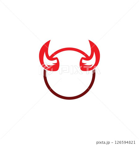 Devil horn vector icon logo design illustration template Devil horn vector icon logo design illustration template 126594821