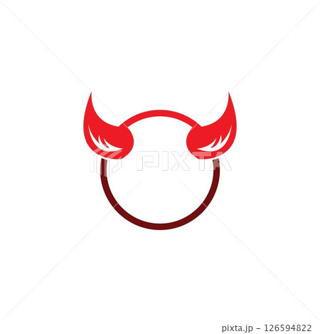 Devil horn vector icon logo design illustration template Devil horn vector icon logo design illustration template 126594822
