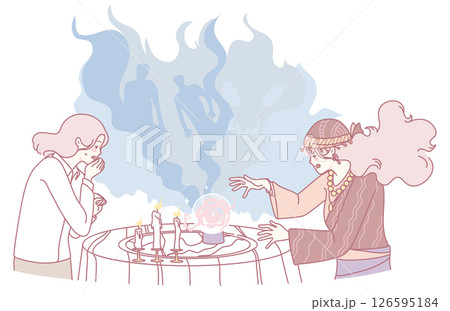 Engaging in Mystical Fortune Telling with a Crystal Ball Experience and Atmosphere 126595184