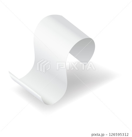 Blank payment check and receipts with shadow. Curved financial paper, purchase invoice. Buying, bill or calculate pay. Receipt the seller form Blank payment check and receipts with shadow. Curved financial paper, purchase invoice. Buying, bill or calculate pay. Receipt the seller form 126595312