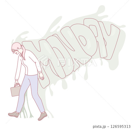 A Conceptual Illustration Symbolizing the Interplay Between Money and Work Ethic in Society 126595313