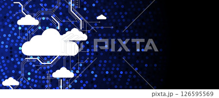 Cloud concept technology background and network security Cloud concept technology background and network security 126595569