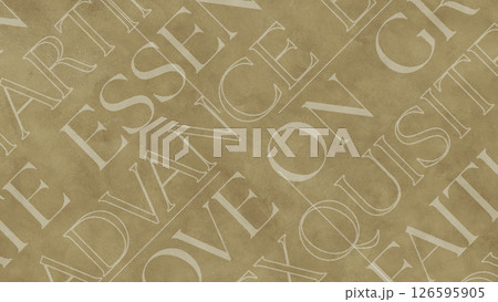 ポジティブな英単語が斜めに並んだスタイリッシュな背景 - ベージュ 126595905