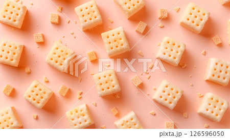 Tofu cube from soy fermented healthy food seamless pattern 126596050