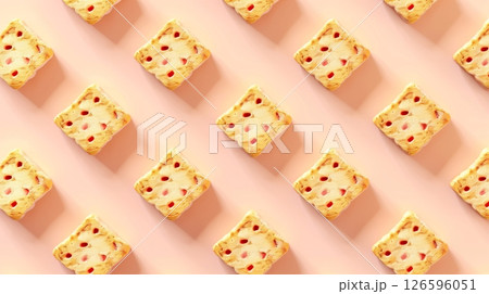 Tofu cube from soy fermented healthy food seamless pattern 126596051