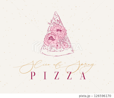 Pizza shop label design 126596170