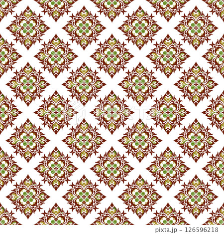 seamless pattern with red and gold stars 126596218