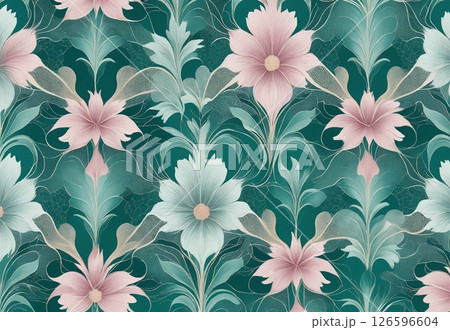 abstract image of colorful flowers, background, pattern 126596604