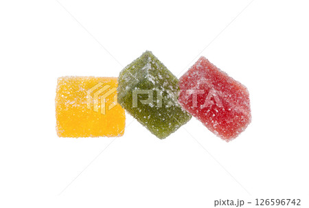 Jelly sweet candies. Marmalade candy. 126596742