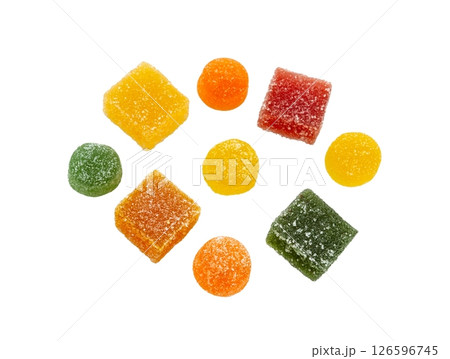 Jelly sweet candies. Marmalade candy. 126596745