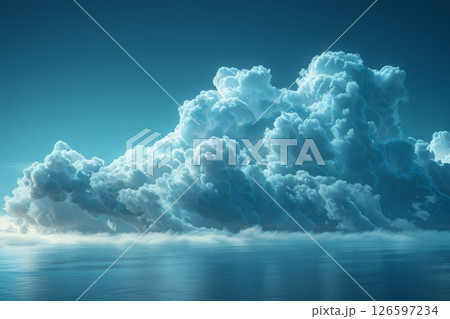 Blue Clouds Above Calm Water 126597234