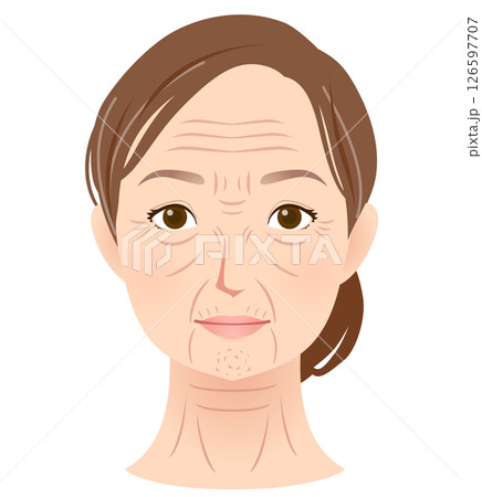 シワの種類 女性の顔 美容 シワの種類 女性の顔 美容 126597707