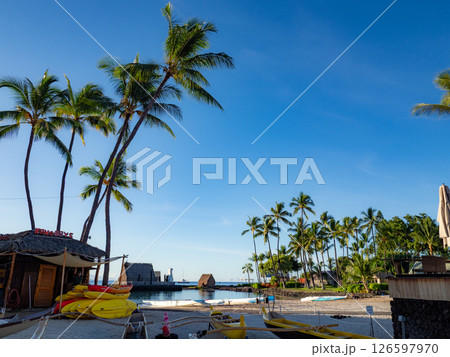 ハワイ島コナの朝 126597970