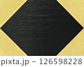 黒塗りの板と金色の和紙の背景素材 126598228