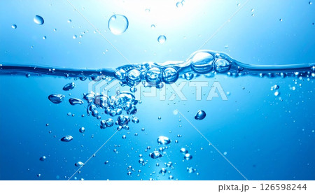 水中から見た泡 水中から見た泡 126598244