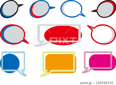 ユニークなふきだしセット ユニークなふきだしセット 126598318