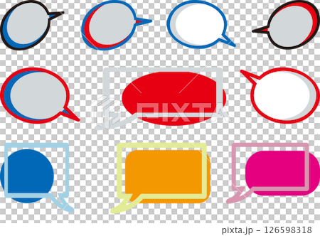 ユニークなふきだしセット ユニークなふきだしセット 126598318