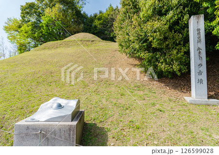 奈良県明日香村　キトラ古墳と模型 126599028