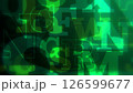 サイバー風のアルファベットが並んだ背景 - グリーン 126599677