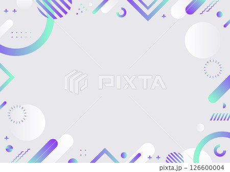 近未来感のある清潔あるグラデーション 幾何学模様の背景2 126600004