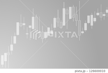 This vector illustration features a trading chart with varying candlestick patterns on a minimalistic background. It represents market trends used in financial analysis and decision-making This vector illustration features a trading chart with varying candlestick patterns on a minimalistic background. It represents market trends used in financial analysis and decision-making 126600010
