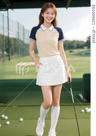 ゴルフ女性 126600598