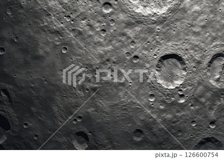 Moon surface with Lunar craters. Ai Generative 126600754