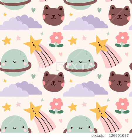 Cute seamless pattern 126601057