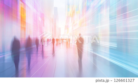 七色の光の中のビジネスマン人々　generative ai 126601327