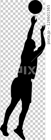 Basketball shooting pose silhouette Basketball shooting pose silhouette 126601365