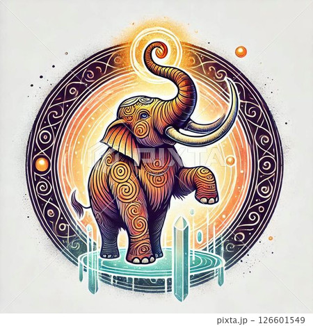 かっこいいゾウのイラスト かっこいいゾウのイラスト 126601549