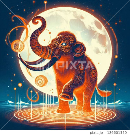 かっこいいゾウのイラスト かっこいいゾウのイラスト 126601550