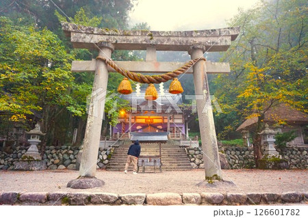 白川八幡神社 荻町合掌造り集落 世界文化遺産 白川郷 茅葺 白川八幡神社 荻町合掌造り集落 世界文化遺産 白川郷 茅葺 126601782