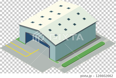 Isometric empty hangar for aircraft 126602662
