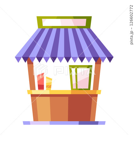 Amusement park sweet snack booth 126602772