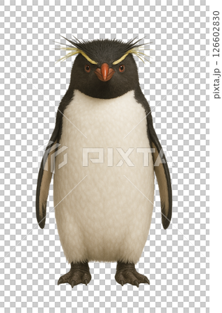 Rockhopper penguin facing forward 126602830