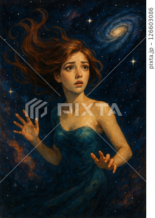 宇宙を彷徨う女性 宇宙を彷徨う女性 126603086