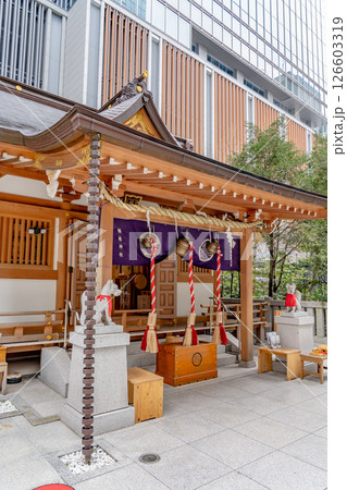 福徳の森に鎮座する福徳神社 拝殿(将軍徳川秀忠公が芽吹稲荷と名付けた) 東京都中央区日本橋室町 福徳の森に鎮座する福徳神社 拝殿(将軍徳川秀忠公が芽吹稲荷と名付けた) 東京都中央区日本橋室町 126603319