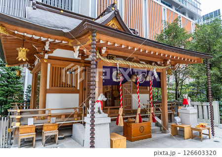 福徳の森に鎮座する福徳神社 拝殿(将軍徳川秀忠公が芽吹稲荷と名付けた) 東京都中央区日本橋室町 福徳の森に鎮座する福徳神社 拝殿(将軍徳川秀忠公が芽吹稲荷と名付けた) 東京都中央区日本橋室町 126603320