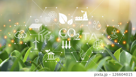 Sustainable development and business operations based on renewable energy CO2 Emission Reduction Concepts Green industries using renewable energy can limit global warming changes. 126604015