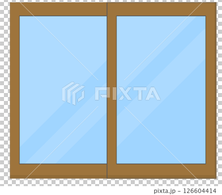 帶有反射光的簡單視窗插圖 帶有反射光的簡單視窗插圖 126604414