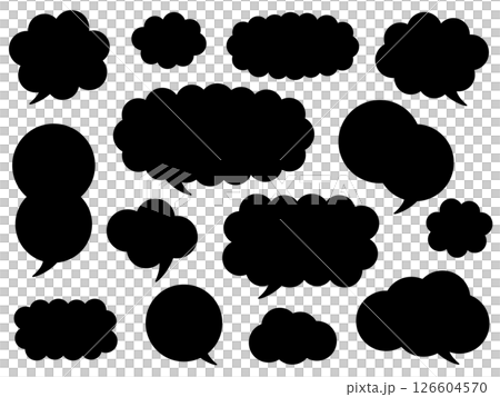 Fluffy cloud balloons 14 types set Black 126604570